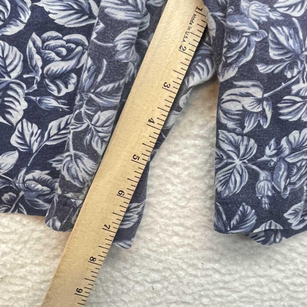 Vintage Banana Republic Shirt Shorts Set Womens Small Blue Floral Made USA 80s - Picture 9 of 12